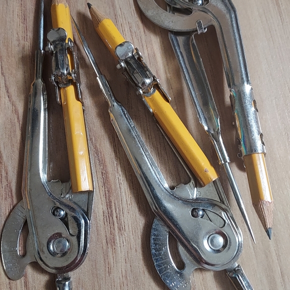 Vintage JL Hammett Metal Pencil Compass Drafting Tool Divider Math Science 10 - Picture 7 of 7